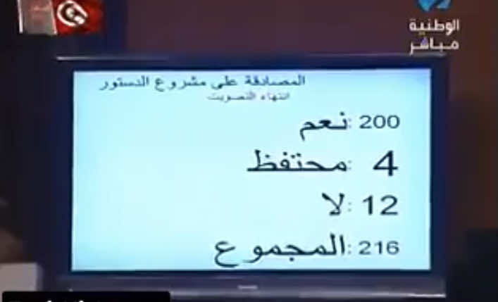 برلمان تونس يصوت بأغلبية ساحقة على الدستور الجديد للبلاد
