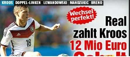  اقوى صحف ألمانيا تؤكد انتقال كروس إلى ريال مدريد