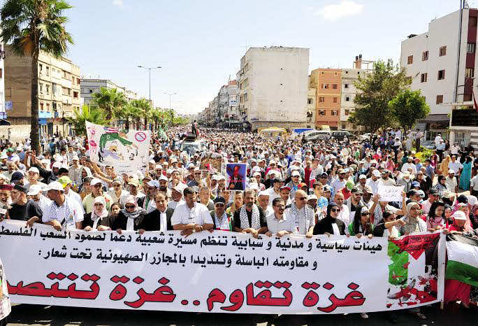 33 هيئة حزبية ونقابية تخرج غدا في مسيرة بالبيضاء  لمناصرة فلسطين