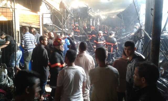 عاجل...حريق بسوق الثلاثاء بانزكان حول 50 محلاً الى رماد   