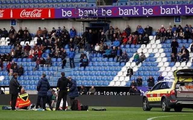 لاعب يتوقف قلبه في الدوري البلجيكي –صور