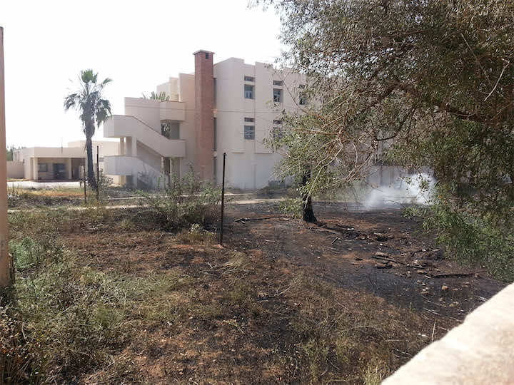 حريق بثانوية المغرب العربي بوجدة