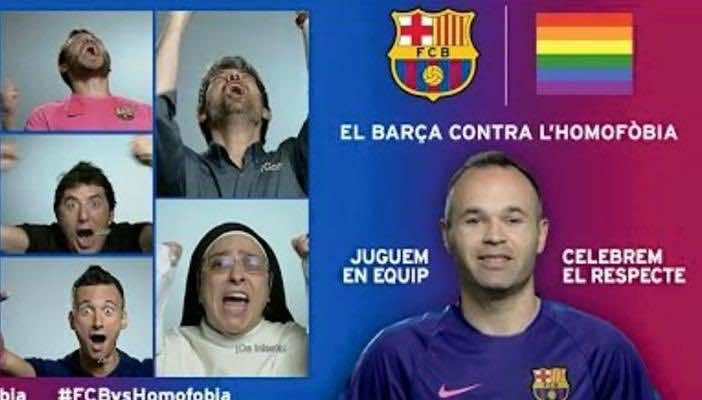  برشلونة يدشن حملة ضد مناهضي الشذوذ الجنسي –فيديو