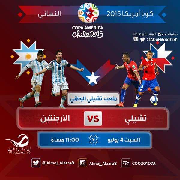 هذه هي القنوات التلفزيونية الناقلة نهائي كوبا أمريكا بالمجان