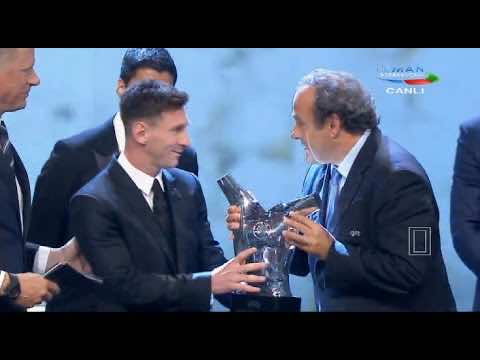 ميسي يتوج بجائزة افضل لاعب في اوروبا لموسم 2014-2015