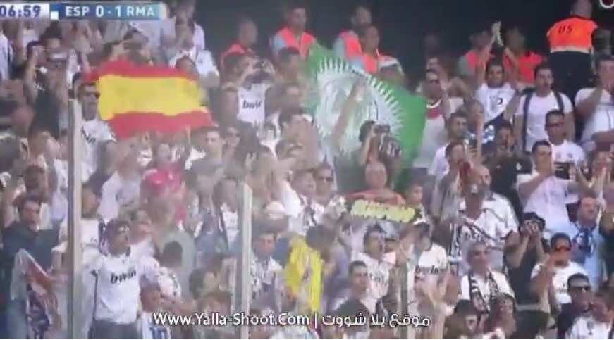 شعار الرجاء حاضر في لقاء الريال والاسبانيول-فيديو