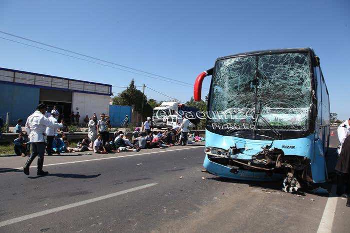 33 جريحا في حادثة سير على الطريق السيار الرابطة بين  البيضاء وبرشيد