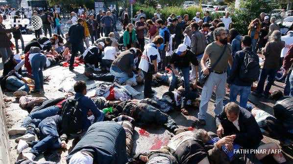 يوم دام في تركيا.. ارتفاع عدد قتلى تفجيرين إلى 86 و186 جريحا