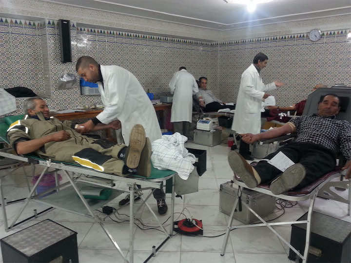الشرطة ترفع مخزون المغرب من الدم