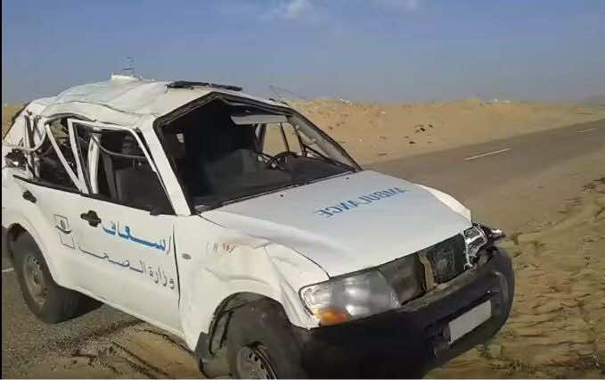 انقلاب سيارة إسعاف تابعة لوزارة "الوردي" يخلف وفاة شخصين بالسمارة- فيديو
