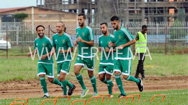 صور أول حصة تدريبية للمنتخب المحلي في رواندا