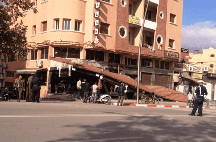 انهيار سقف مقهى فوق رؤوس الزبائن ببني ملال يخلف جرحى-فيديو
