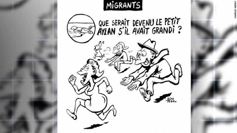 كاريكاتير الطفل السوري إيلان يثير موجة غضب ضد "شارلي إيبدو"