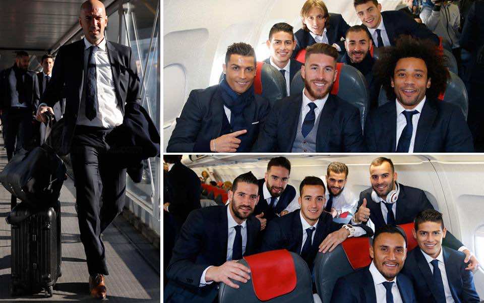 رحلة لاعبي ريال مدريد إلى روما – صور