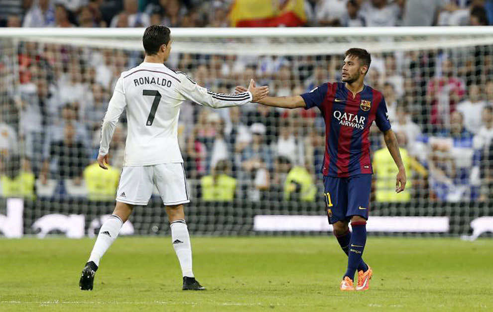نيمار: "أنا معجب برونالدو وسيكون مثيرا أن يلعب لبرشلونة"
