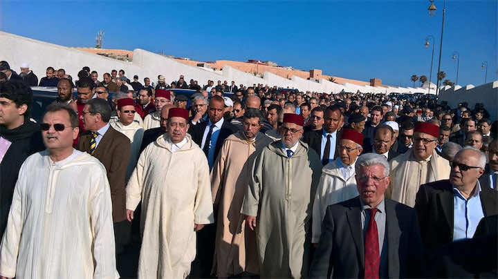 بنكيران وشباط في مقدمة مشيعي أرملة الزعيم علال الفاسي
