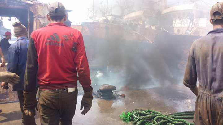 عاجل..حريق مهول يشتعل في سوق القريعة في الدار البيضاء