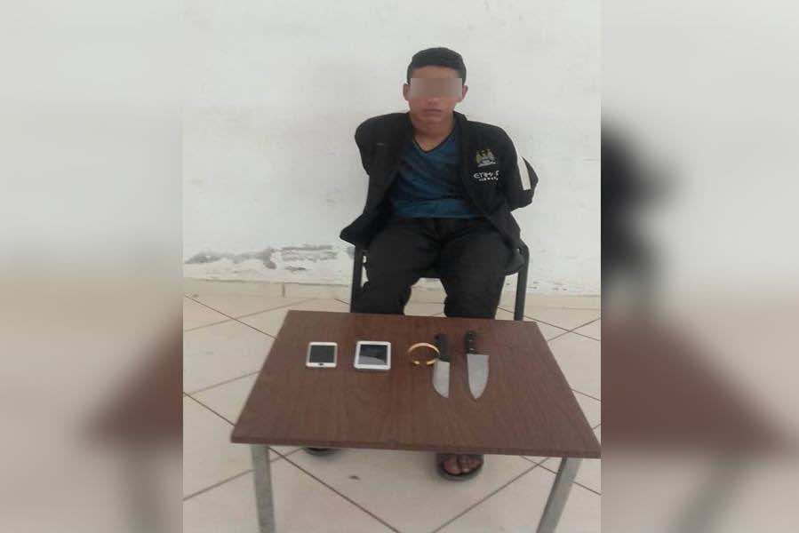 توقيف قاصر متلبس بحيازة حلي ذهبية وسلاح - الصورة
