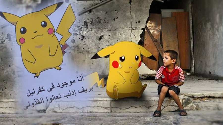 علّ العالم يبحث عنهم..أطفال سوريا: بوكيمون هنا
