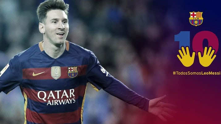 برشلونة " يطلق"حملة " كلنا ليونيل ميسي"