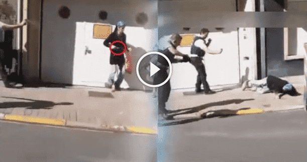 لحظة إطلاق الشرطة البلجيكية النار على المرأة التي طعنت 3 أشخاص في حافلة - فيديو
