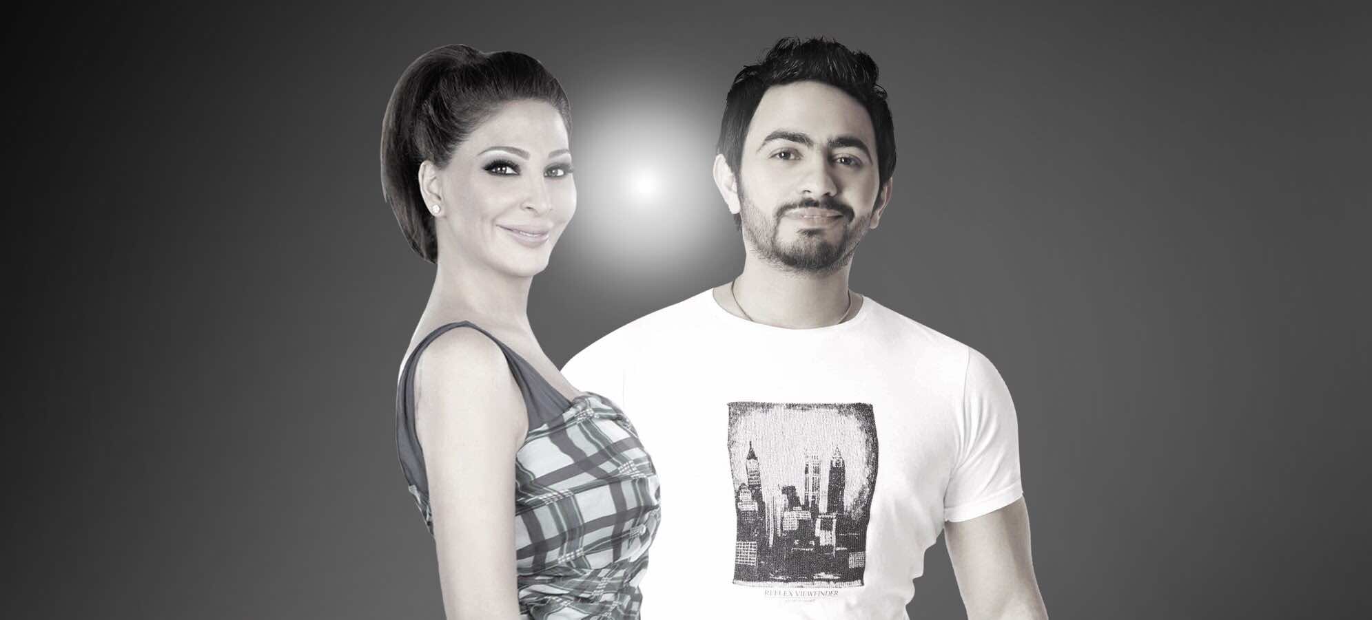 انقسام بين جمهور إليسا وتامر بسبب أغنية "عمري ابتدا"