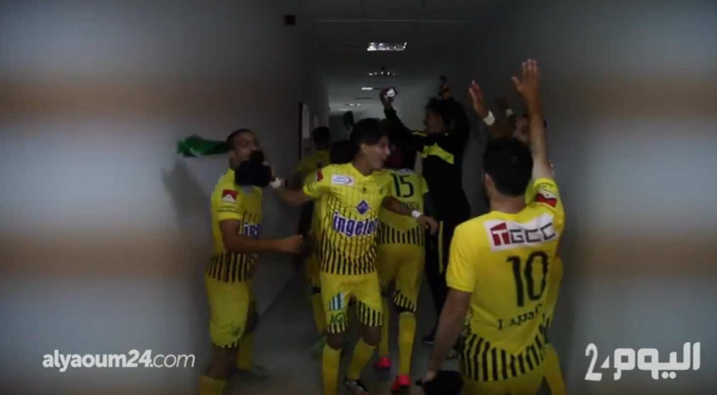 فرحة هيستيرية للاعبي المغرب الفاسي بعد التأهل إلى نصف نهائي الكأس