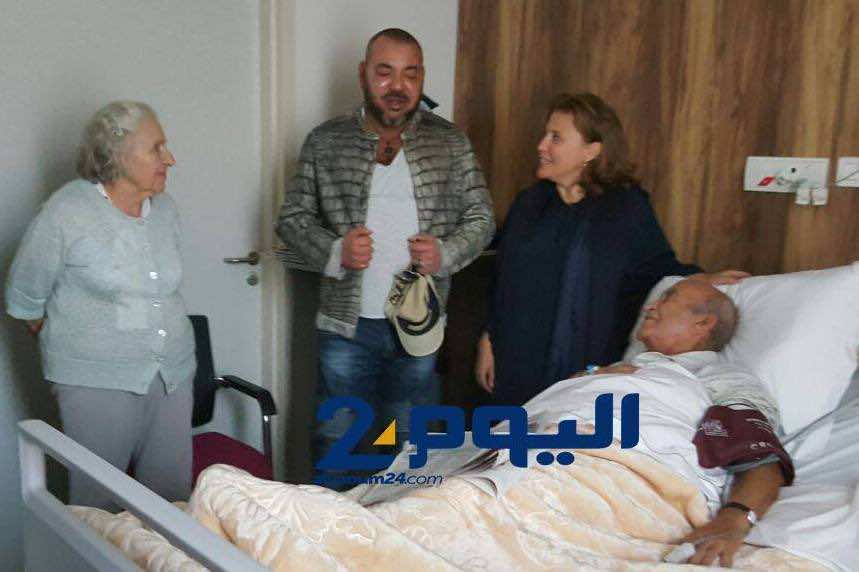 الملك يزور اليوسفي للمرة الثانية بالمستشفى للاطمئنان عليه- صورة حصرية