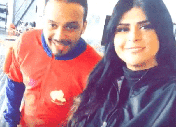 سلمى رشيد وهيثم مفتاح يقفزان من السماء - فيديو