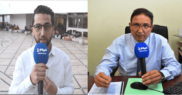   لقجع في مواجهة طلبة معهد الحسن 2 بأيت ملول - فيديو