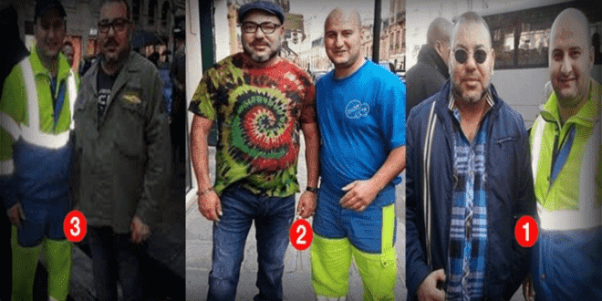 الملك يعود ليلتقي عامل النظافة المغربي في باريس