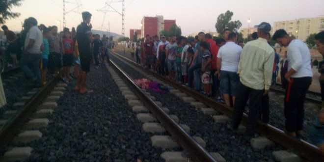 قطار يدهس امرأة في فاس ويرديها جثة هامدة- صورة