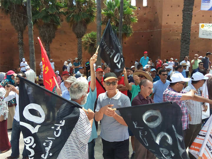 حناجر المحتجين تصدح من جديد في الرباط تضامنا مع الريف- فيديو وصور