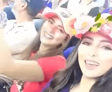 مريم سعيد تتابع كلاسيكو الأرض من مدرجات "كامب نو" -فيديو