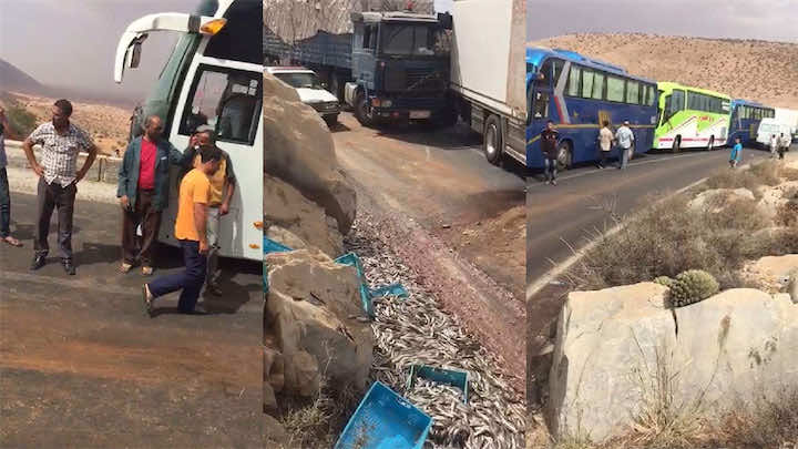 حادث سير بين شاحنتين في "أگني أومغار" يقطع الطريق بين الشمال والجنوب - فيديو