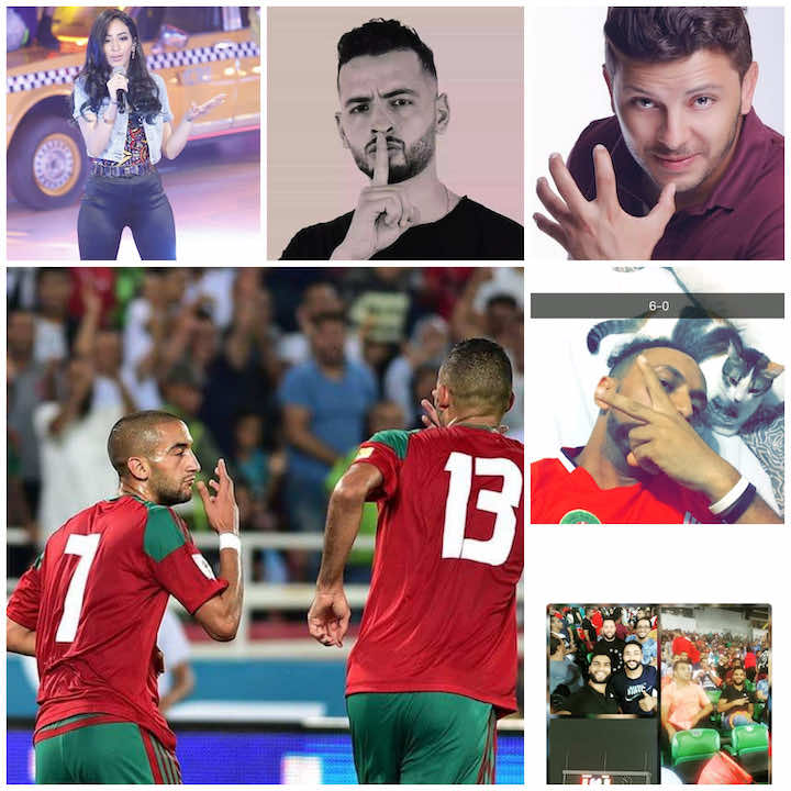 مشاهير مغاربة وفوز المنتخب.. زياش واعر و6/0 مفاجئة-فيديو/صور