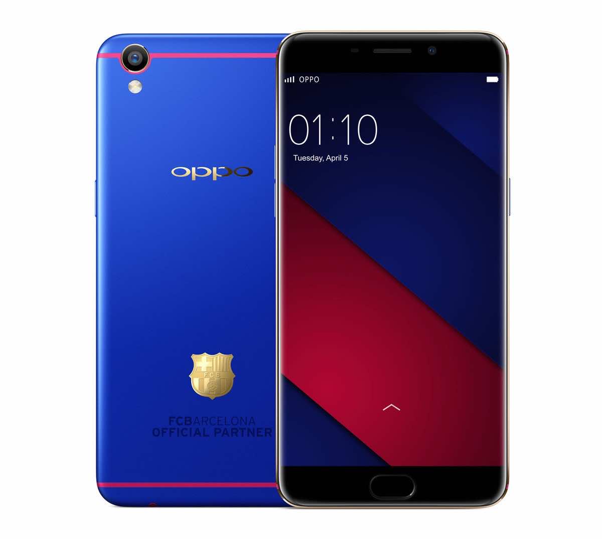OPPO F3 بألوان نادي برشلونة الكتالوني