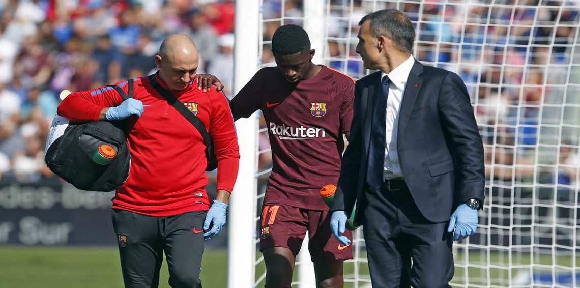 برشلونة يوضح إصابة ديمبيلي وهذه مدة غيابه عن الملاعب