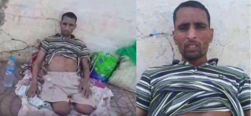 عبد الحق.. قصة شاب يعيش في الشارع بعدما بترت ساقاه بسبب الإهمال الطبي-فيديو