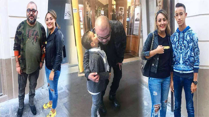 بعد العملية الجراحية.. الملك وأفراد أسرته الصغيرة يلتقون مغاربة باريس- صور