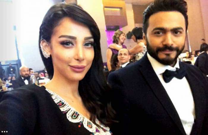 بسمة بوسيل تعلن انفصالها عن زوجها تامر حسني-صورة
