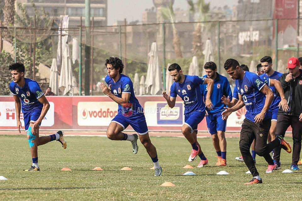 الأهلي المصري في حصة تدريبية استعدادا لمواجهة الوداد