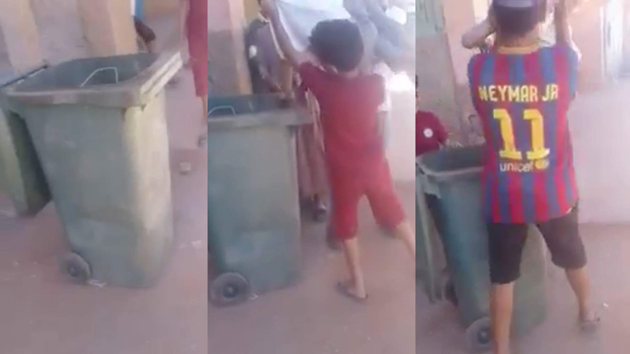 صادم.. مراهقون يتخلصون من "يتيم" برميه في "بركاصة"- فيديو