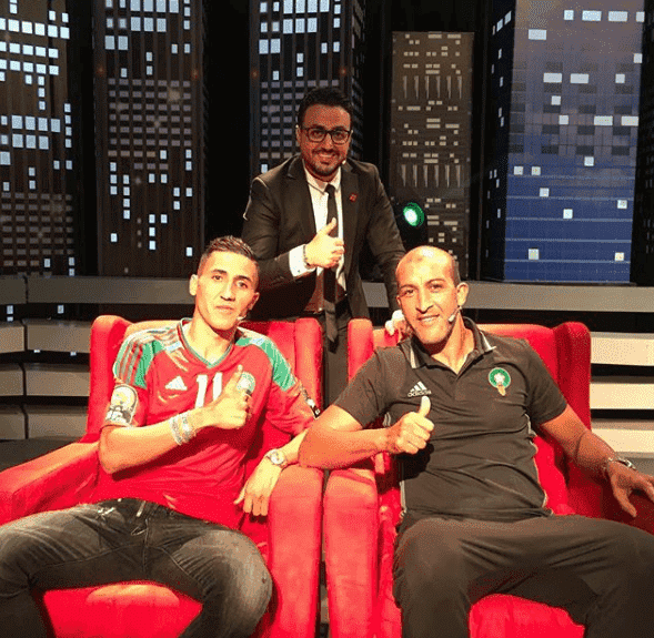 بعد الوداد.."رشيد شو" يحتفل بتأهل المنتخب إلى المونديال بحضور فجر وحجي -صور