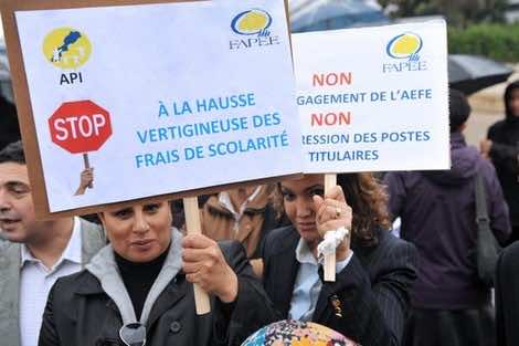 تقشف فرنسا يخرج أولياء تلاميذ مدارسها في المغرب للاحتجاج