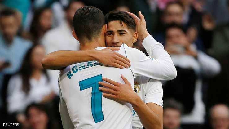 "علم المغرب" حاضر مع حكيمي في أبوظبي- صورة