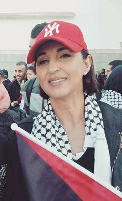 نبيلة منيب تخلق الجدل في مسيرة "نصرة القدس" - صورة