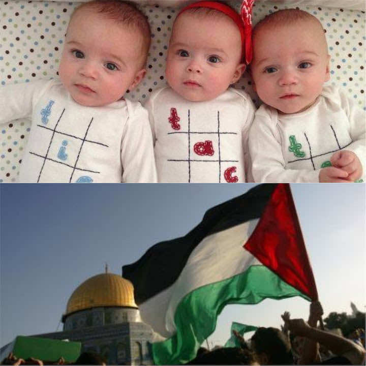 أب يطلق على توأمه أسماء "القدس عاصمة فلسطين "