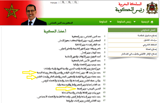 وزراء أعفاهم الملك يزاولون مهامهم"افتراضيا"بحكومة العثماني