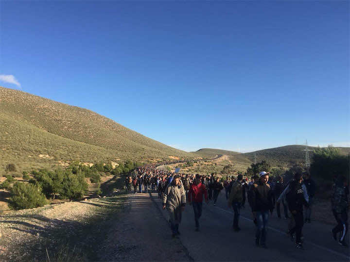 ساكنة جرادة تخرج في مسيرة على الأقدام نحو الرباط-صور